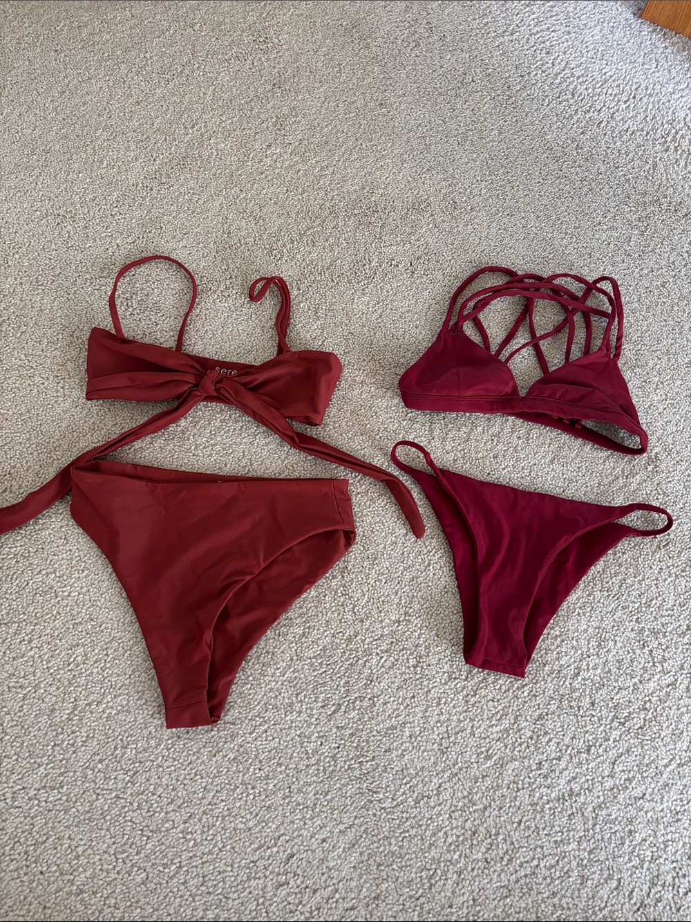 bundle of 2 red swimsuits size XS
